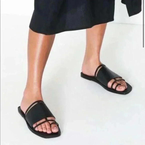 Topshop Fortune T-bar Slide Sandals - Picture 1 of 6